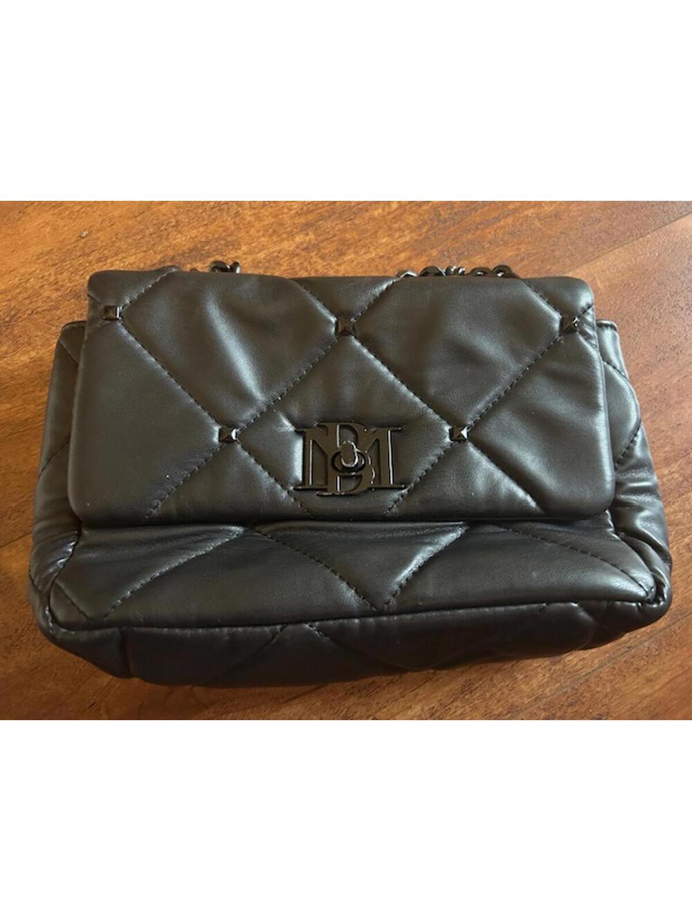 Badgley Mischka Black Quilted Chain Shoulder Bag